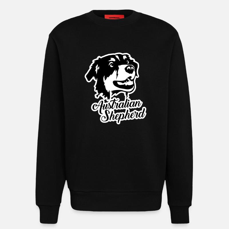 Australian Shepherd - Sweatshirt - made by SPREAD  - SOLID BLACK