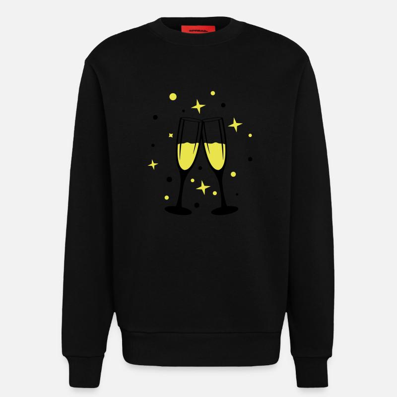 sekt anstossen - Sweatshirt - made by SPREAD  - SOLID BLACK