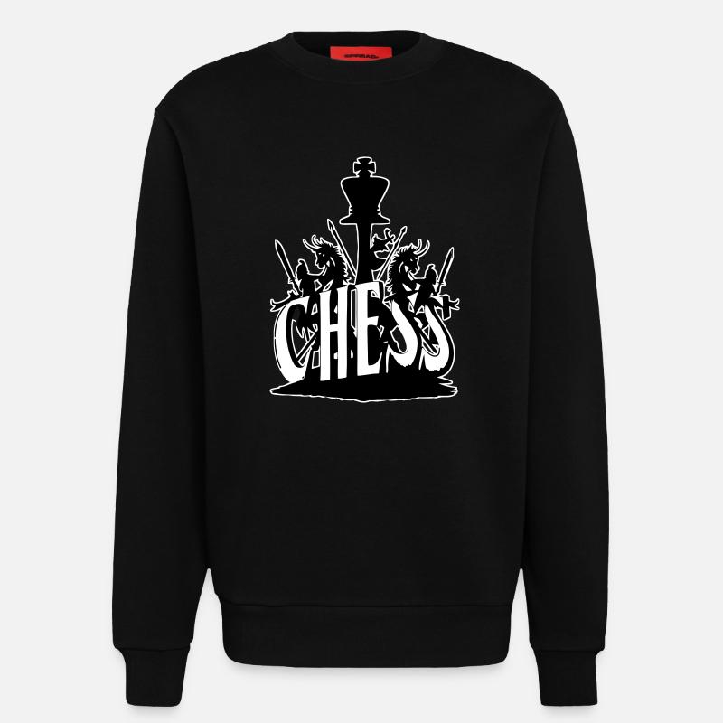 Schach Design - Sweatshirt - made by SPREAD  - SOLID BLACK
