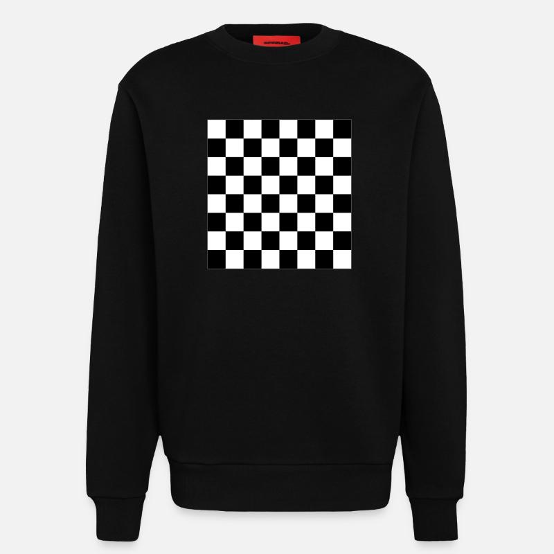 Schach Brett - Vector Design - Sweatshirt - made by SPREAD  - SOLID BLACK