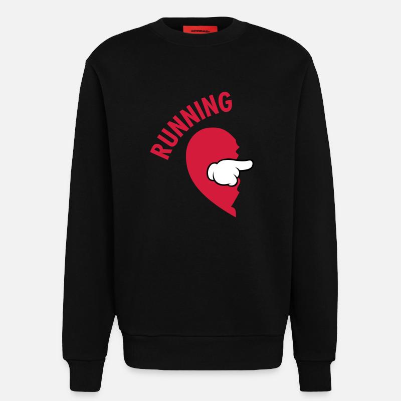 Running Partner (Part 1) - Sweatshirt - made by SPREAD  - SOLID BLACK