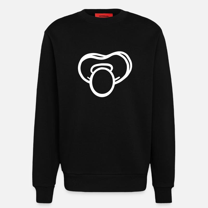 Pacifier Vector - Sweatshirt - made by SPREAD  - SOLID BLACK