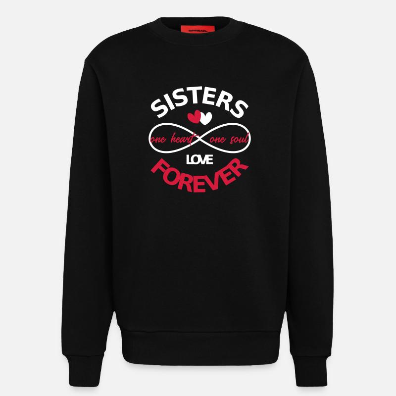 Sœurs pour toujours BFF - Sweat bio décontracté fabriqué en UE - SOLID BLACK