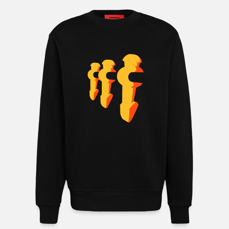 Kickerfiguren - Kickershirt - Sweatshirt - made by SPREAD - SOLID BLACK