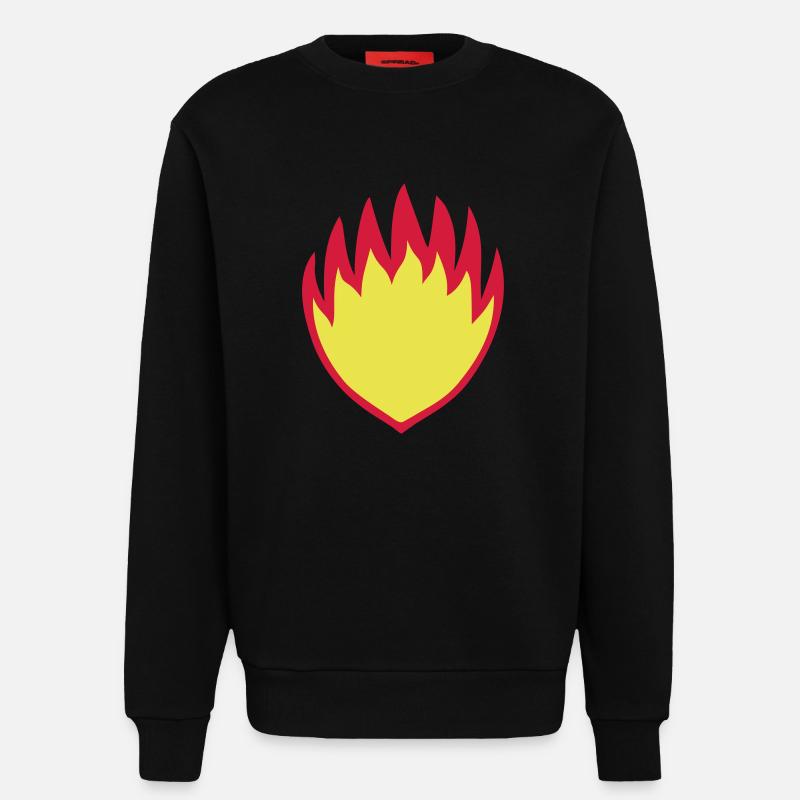 Fire Shield Crest Symbol - Sweatshirt - made by SPREAD  - SOLID BLACK