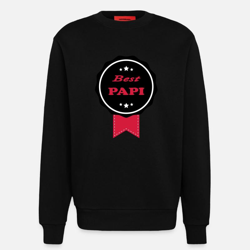 BEST PAPI - Sweatshirt - made by SPREAD  - SOLID BLACK