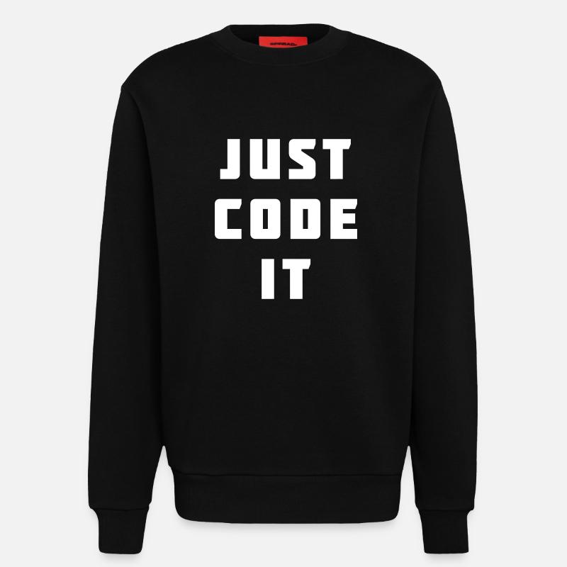 Just code it - Sweatshirt - made by SPREAD  - SOLID BLACK