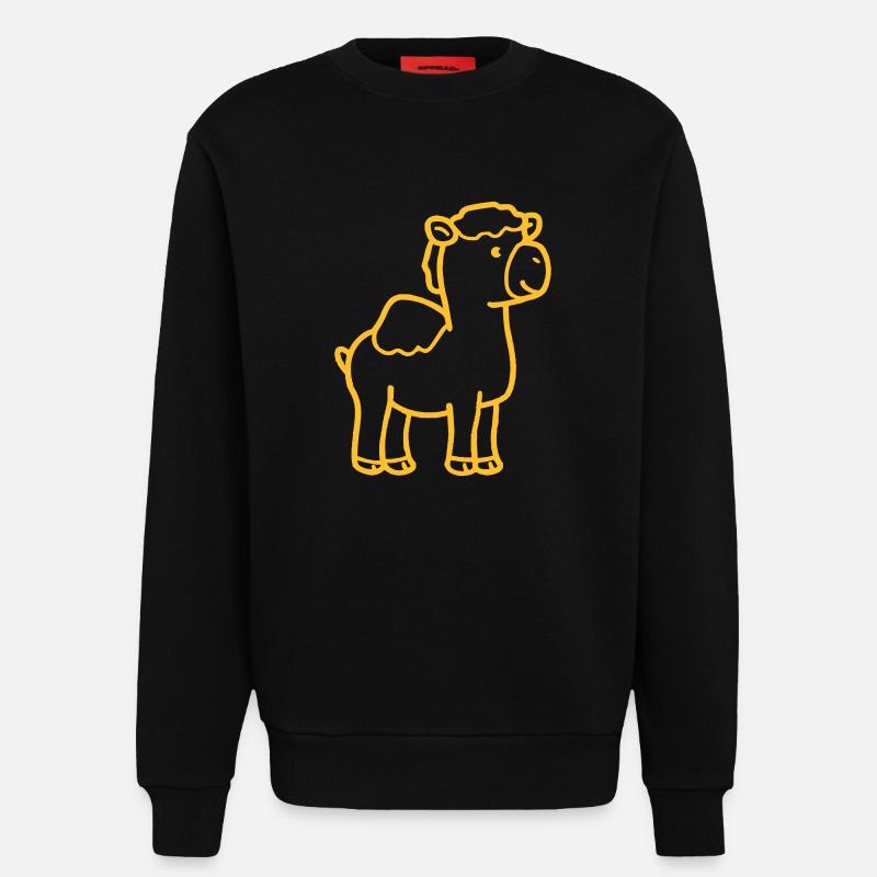 Kamel Comic - Sweatshirt - made by SPREAD  - SOLID BLACK