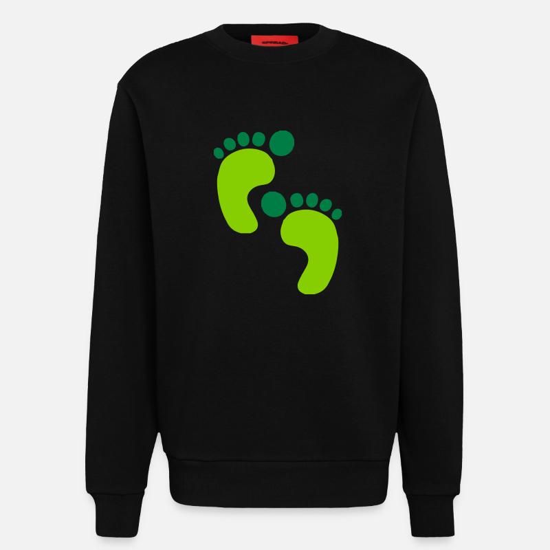 footprints2 - Sweatshirt - made by SPREAD  - SOLID BLACK
