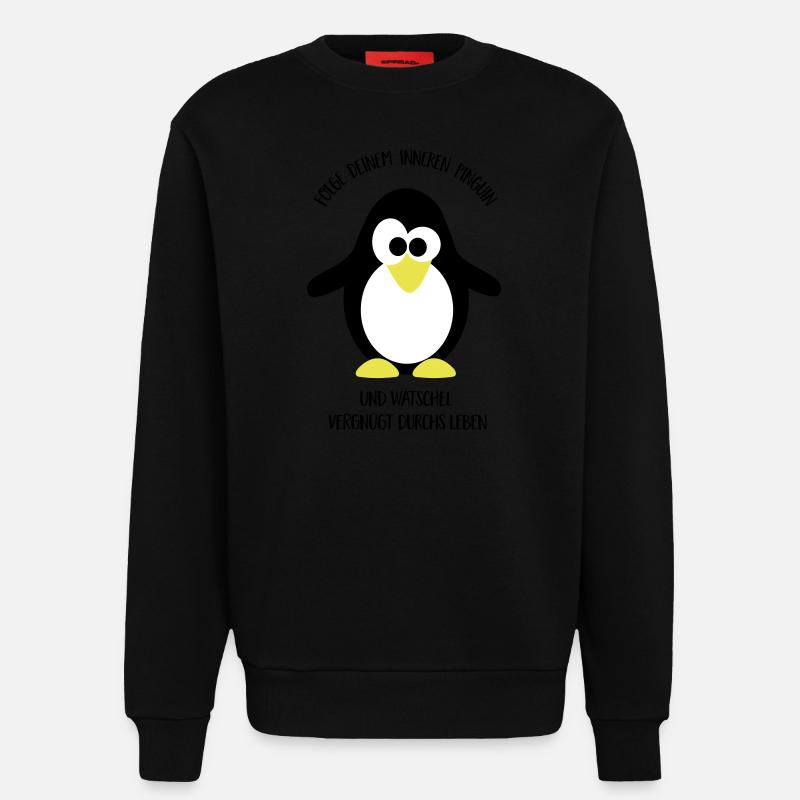 Pinguin - Sweatshirt - made by SPREAD  - SOLID BLACK