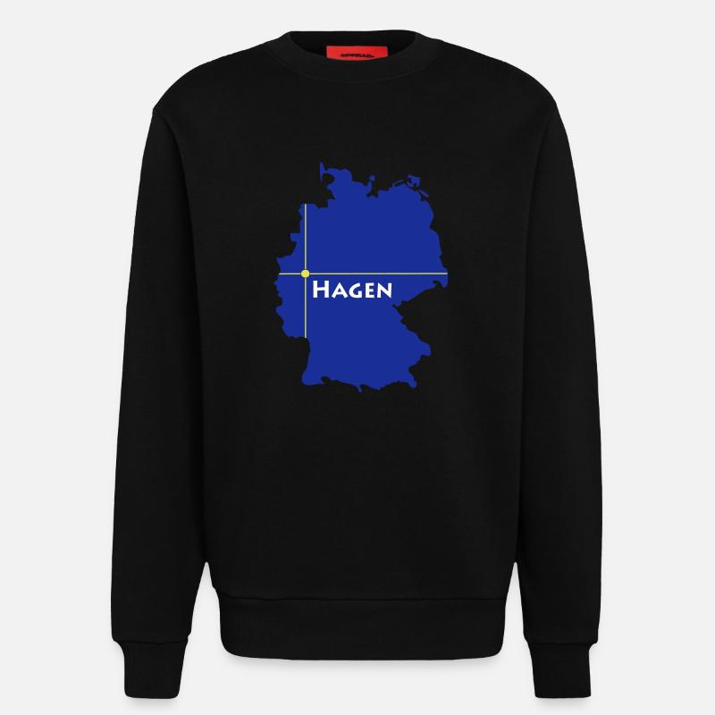hagen - Sweatshirt - made by SPREAD  - SOLID BLACK