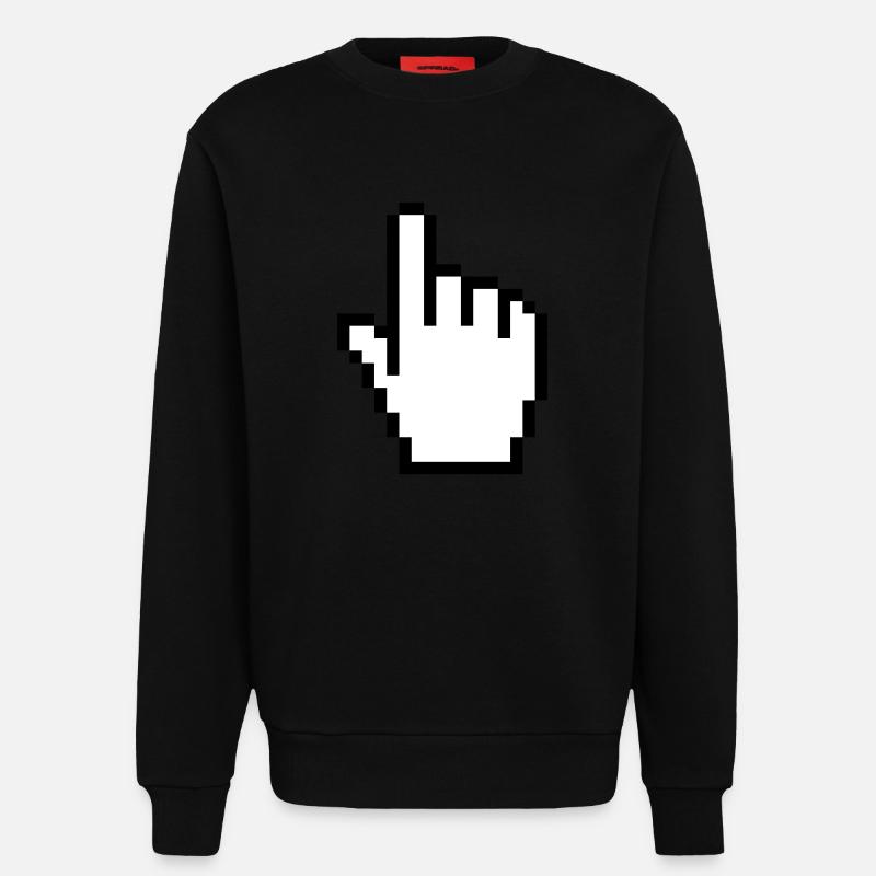 pointer / cursor - Sweatshirt - made by SPREAD  - SOLID BLACK