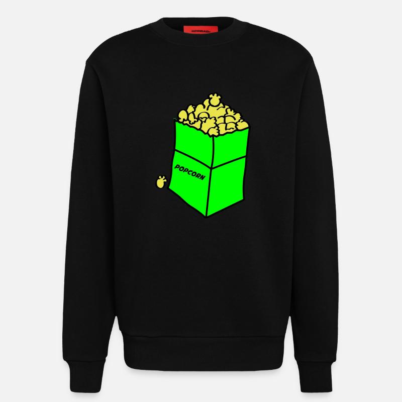 Popcorn 02 - Sweatshirt - made by SPREAD  - SOLID BLACK
