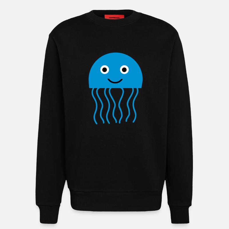 qualle_01 - Sweat bio décontracté fabriqué en UE - SOLID BLACK