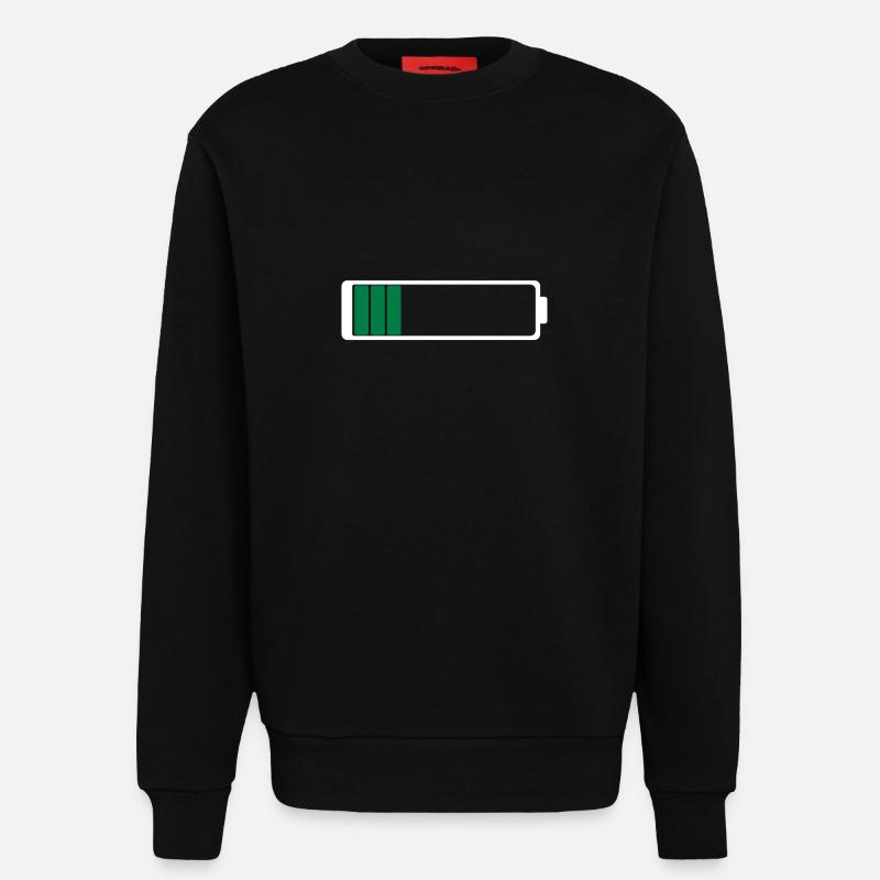 Akku leer - Sweatshirt - made by SPREAD  - SOLID BLACK