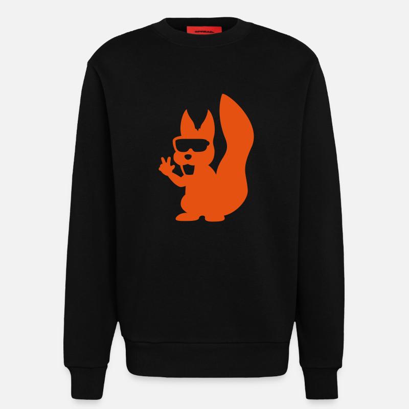 Cooles Eichhörnchen - Sweatshirt - made by SPREAD  - SOLID BLACK