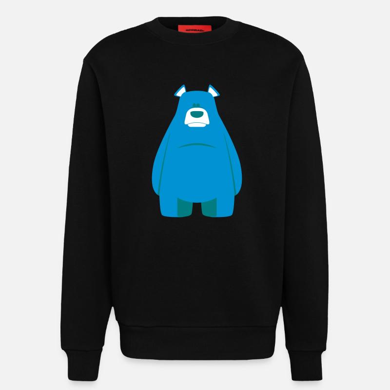 blue bear - Sweatshirt - made by SPREAD - SOLID BLACK