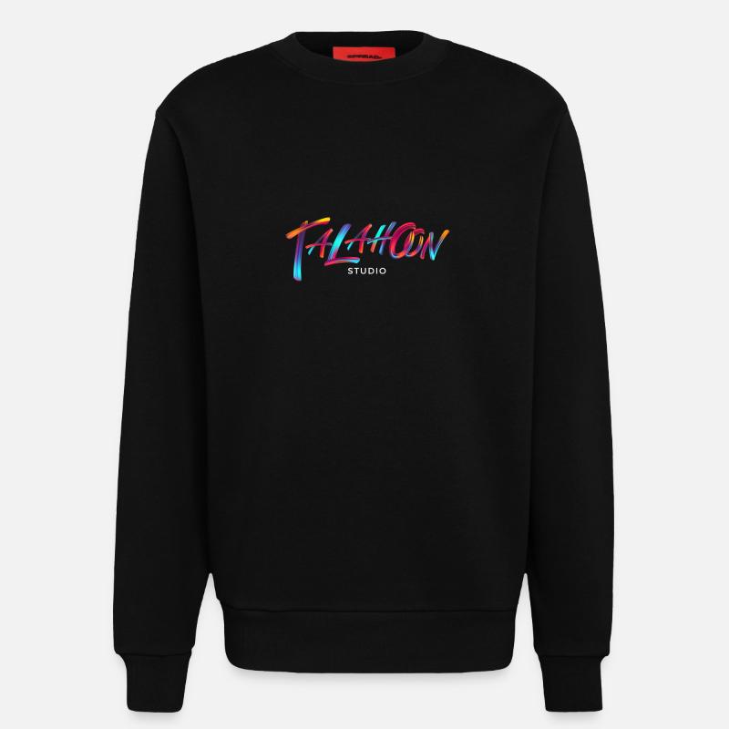 Talahoon Studios Rainbow Brushed - Sweatshirt - made by SPREAD - SOLID BLACK