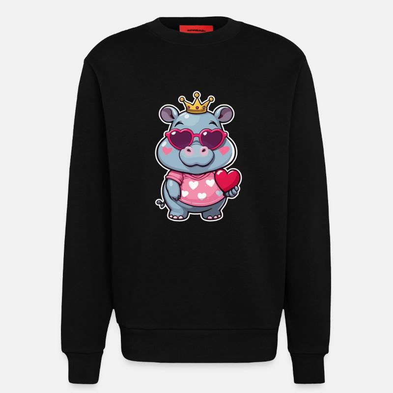 Nilpferd - Sweatshirt - made by SPREAD  - SOLID BLACK