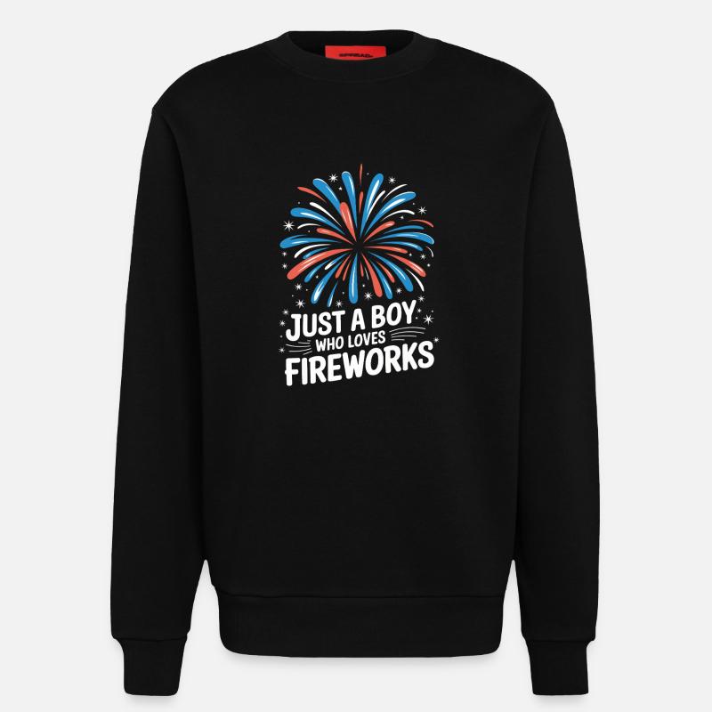 Pyrotechnie Feux d’artifice Pyrotechnie - Sweat bio décontracté fabriqué en UE - SOLID BLACK