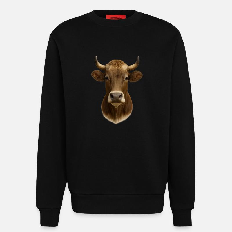 The most beautiful cow - Sweatshirt - made by SPREAD  - SOLID BLACK