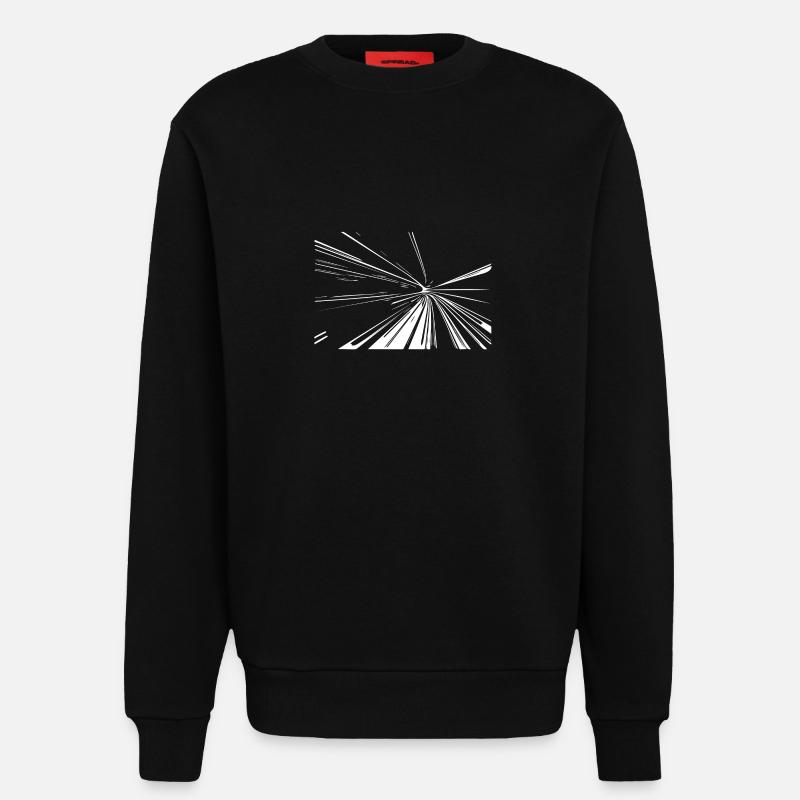 Lignes Vector Splash - Sweat bio décontracté fabriqué en UE - SOLID BLACK