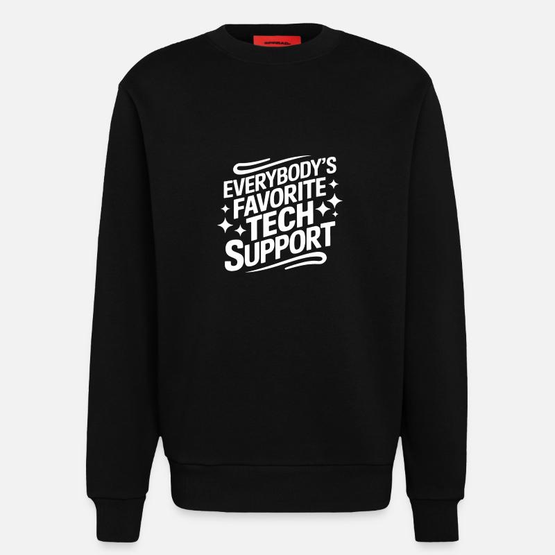 Technischer Support Computerfreak Nerd - Sweatshirt - made by SPREAD - SOLID BLACK