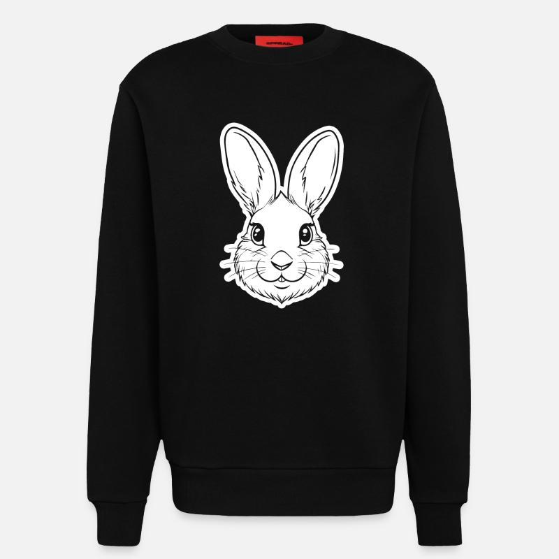 Rabbit Rabbit - Sweatshirt - made by SPREAD - SOLID BLACK