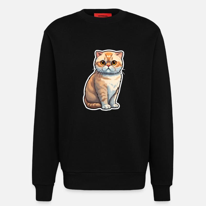 Scottish Fold Katze - Sweatshirt - made by SPREAD  - SOLID BLACK