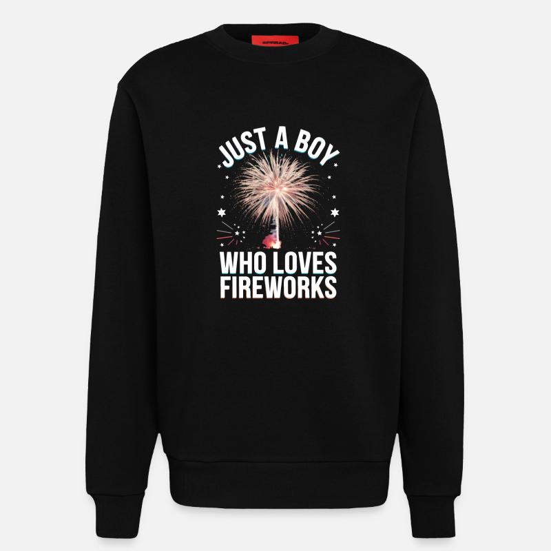 Pyrotechnie Feux d’artifice Pyrotechnie - Sweat bio décontracté fabriqué en UE - SOLID BLACK