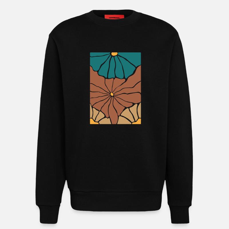 Boho Flora Blumen - Sweatshirt - made by SPREAD  - SOLID BLACK