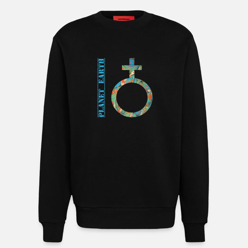 planet erde e 4 - Sweatshirt - made by SPREAD - SOLID BLACK