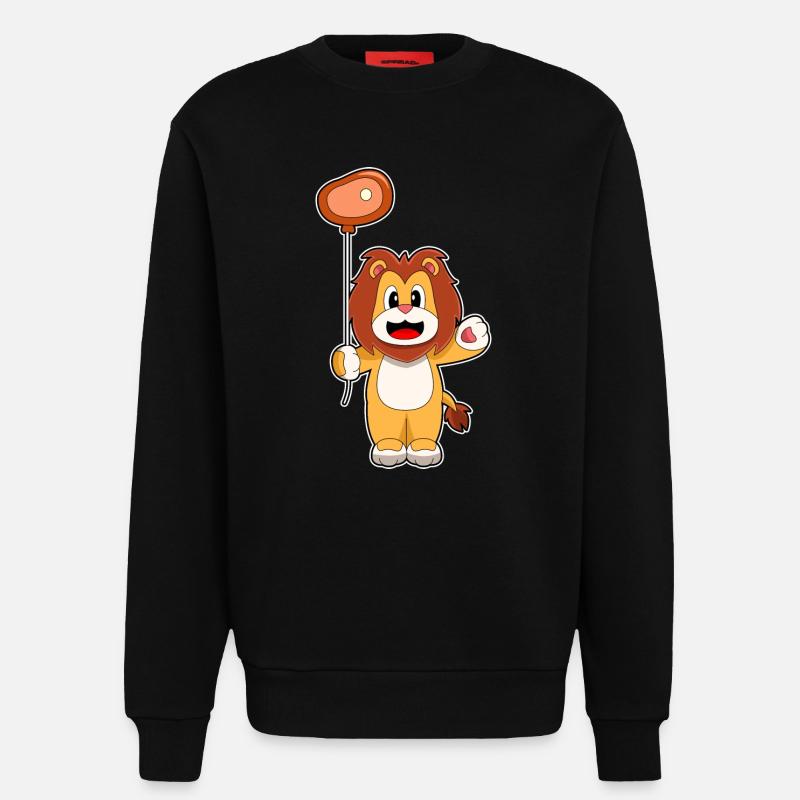 Löwe Luftballon Fleisch - Sweatshirt - made by SPREAD  - SOLID BLACK
