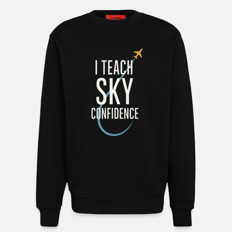 Fluglehrer Cfi Pilot Luftfahrtlehrer - Sweatshirt - made by SPREAD  - SOLID BLACK