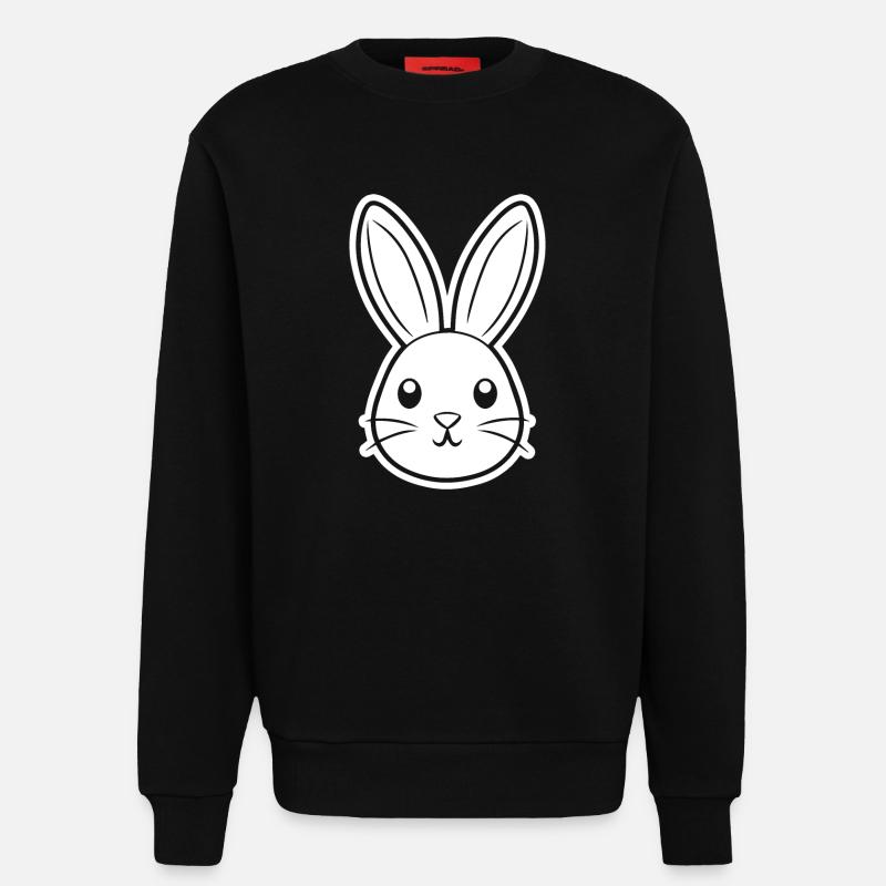 Rabbit Rabbit - Sweatshirt - made by SPREAD  - SOLID BLACK