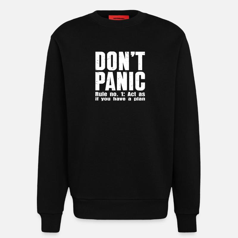 Keine Panik – Vertraulichkeitsmodus: EIN - Sweatshirt - made by SPREAD  - SOLID BLACK