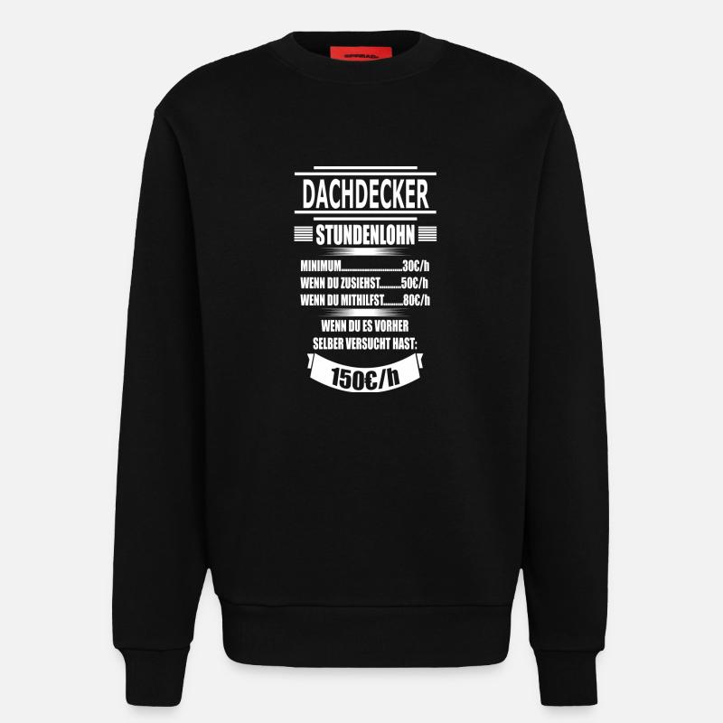 DACHDECKER - Sweatshirt - made by SPREAD  - SOLID BLACK