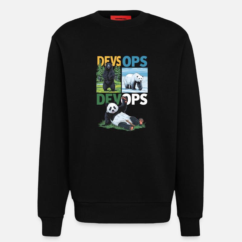 Devops - Sweatshirt - made by SPREAD  - SOLID BLACK