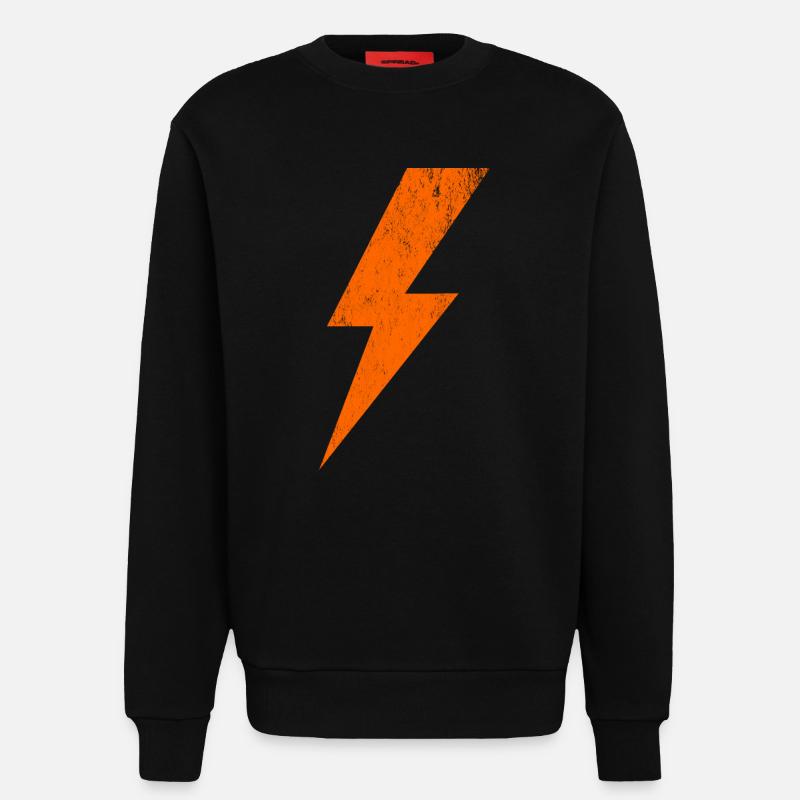 Leuchtender Blitz Design - Sweatshirt - made by SPREAD  - SOLID BLACK