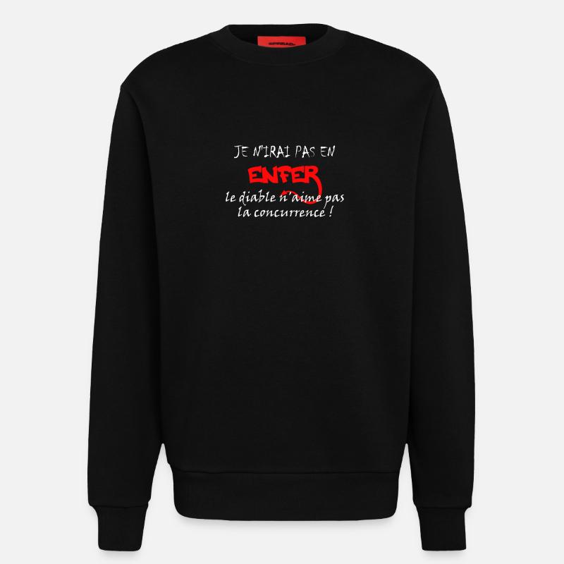 je n'irai pas en enfer - Sweatshirt - made by SPREAD  - SOLID BLACK