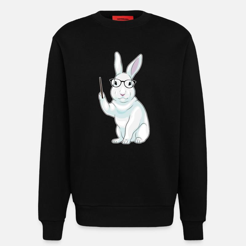 Hase Lehrer Pointer - Sweatshirt - made by SPREAD  - SOLID BLACK