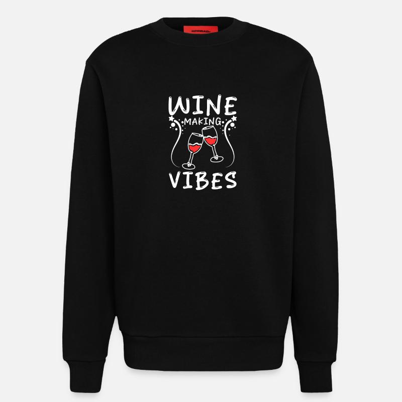 Wine making vibes - Sweatshirt - made by SPREAD  - SOLID BLACK