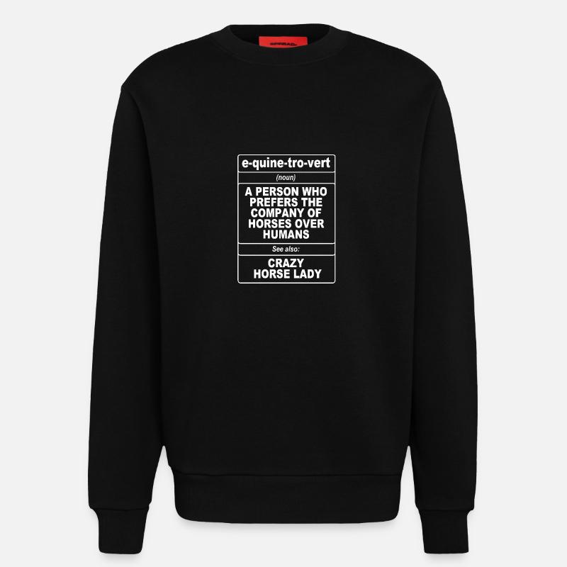 Saut d’obstacles Saut d’obstacles - Sweat bio décontracté fabriqué en UE - SOLID BLACK