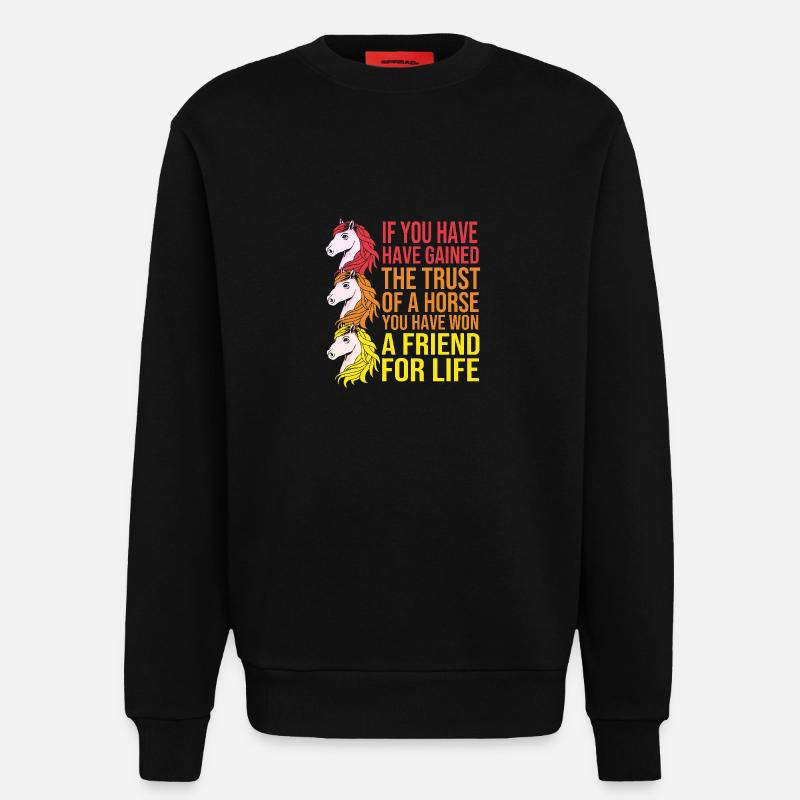 Saut d’obstacles Saut d’obstacles - Sweat bio décontracté fabriqué en UE - SOLID BLACK