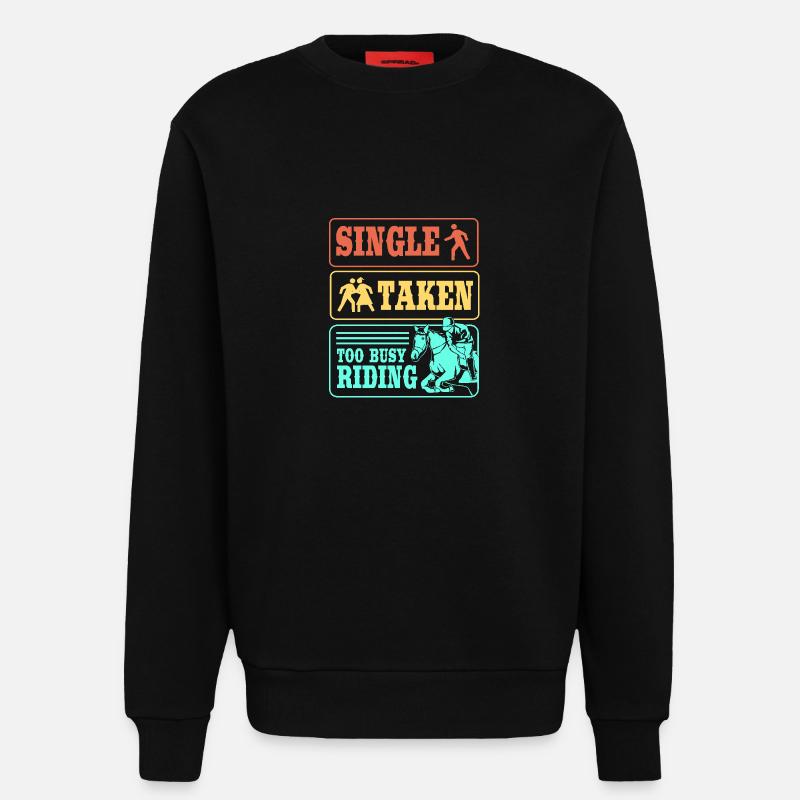 Springreiten Springpferd - Sweatshirt - made by SPREAD  - SOLID BLACK