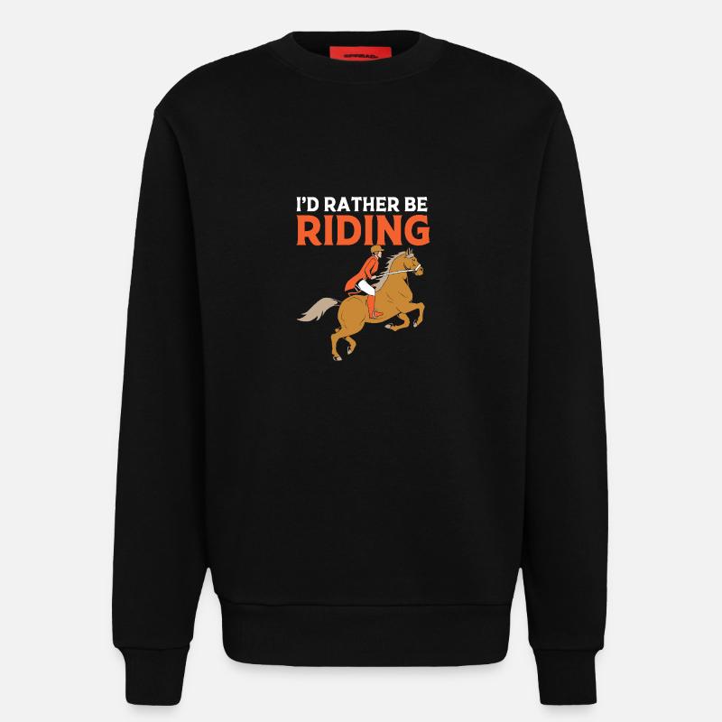 Springreiten Springpferd - Sweatshirt - made by SPREAD  - SOLID BLACK