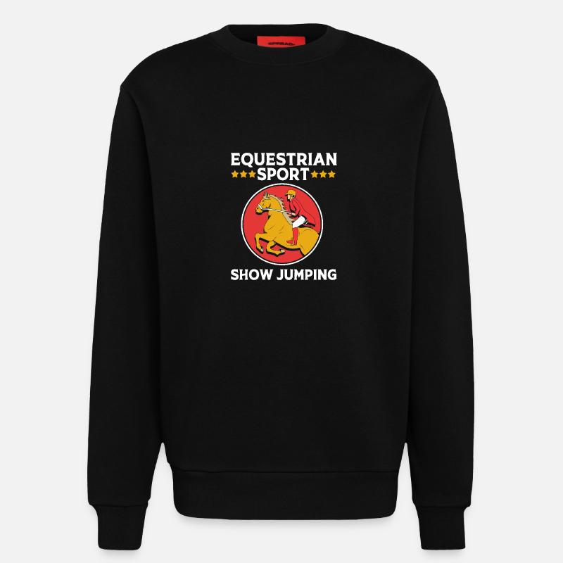Springreiten Springpferd - Sweatshirt - made by SPREAD  - SOLID BLACK