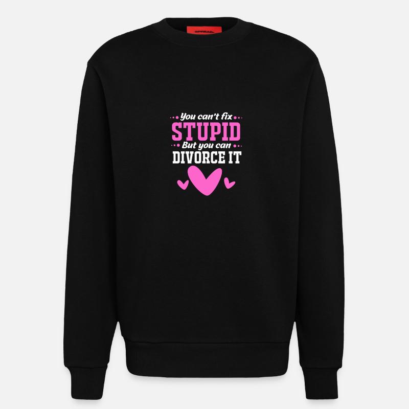 Scheidung - Sweatshirt - made by SPREAD  - SOLID BLACK
