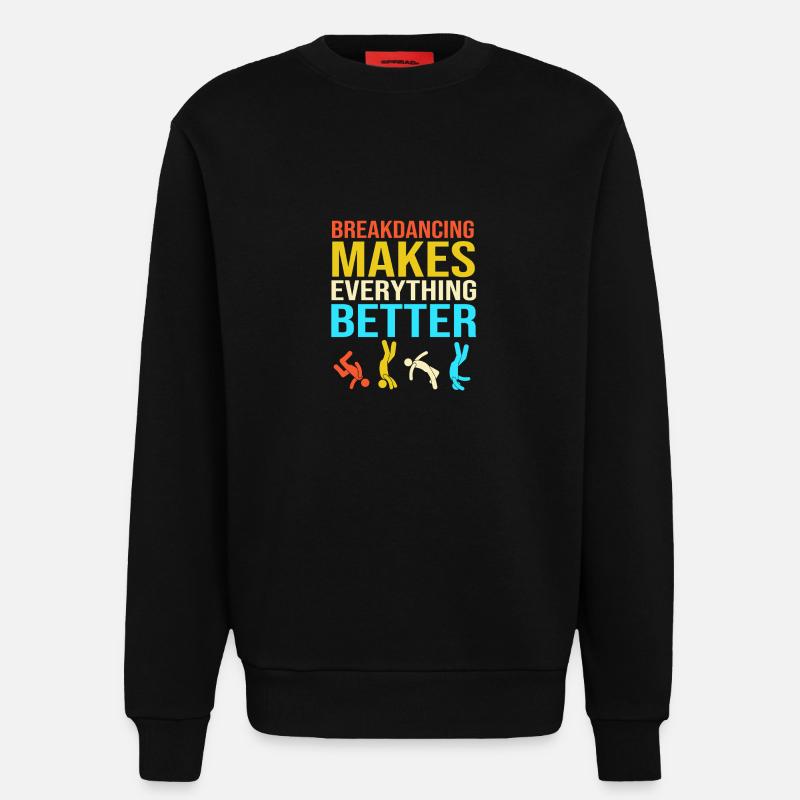 Breakdance - Sweatshirt - made by SPREAD  - SOLID BLACK