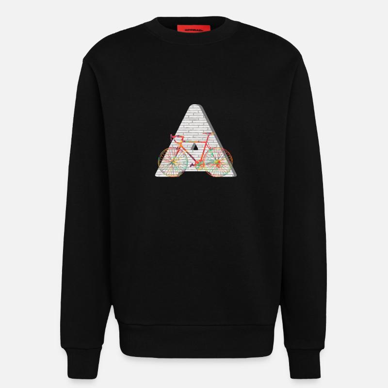 bicycle e 249 a - Sweatshirt - made by SPREAD  - SOLID BLACK